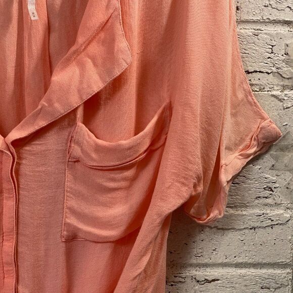 Free People Tie Front Shirt M - Picture 3 of 11